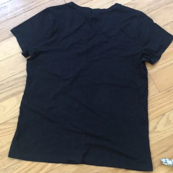 Madewell Whisper Cotton V-Neck w/ Pocket Black Cotton Tee w/ Front Pocket - Picture 8 of 12